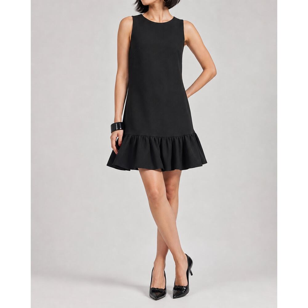 Betsey Johnson Black Ruffle Hem Dress size 4